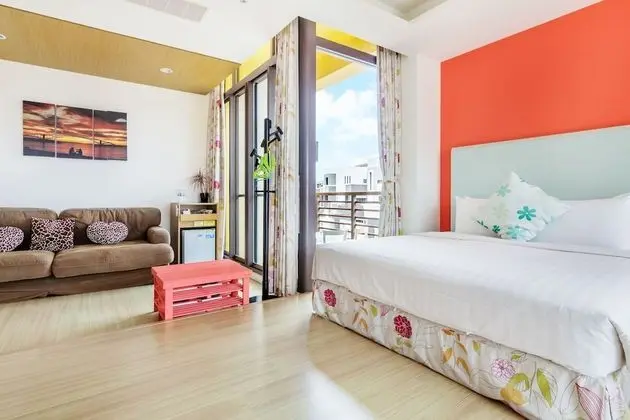 Deluxe Dört Kişilik Oda, 2 Büyük (Queen) Boy Yatak, Balkon, Plaj Manzaralı