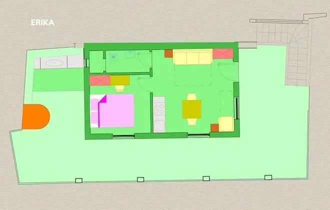 Panoramic Villa, 1 Yatak Odası, Küçük Mutfak, Deniz Manzaralı (Erika)
