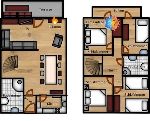 Ev, 4 Yatak Odası, Sauna