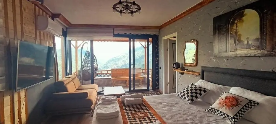 Aile Odası, Dere ve Orman Manzaralı, Balkon veya Teraslı