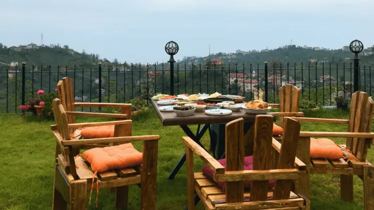 Dağ Evi 1+1, Deniz ve Dağ Manzaralı, Şömineli