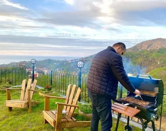 Dağ Evi 1+1, Deniz ve Dağ Manzaralı, Şömineli