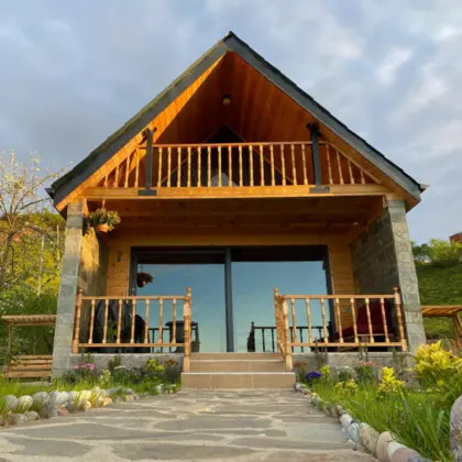 Dağ Evi 1+1, Deniz ve Dağ Manzaralı, Şömineli