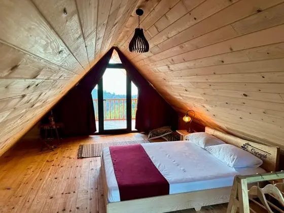 Dağ Evi 1+1, Deniz ve Dağ Manzaralı, Şömineli