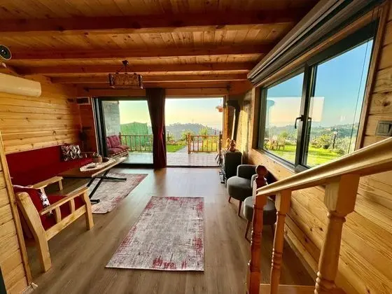Dağ Evi 1+1, Deniz ve Dağ Manzaralı, Şömineli