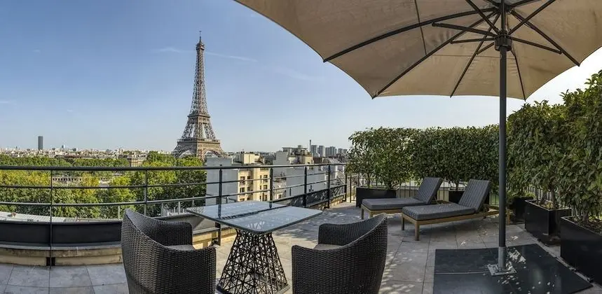 Oda, 1 En Büyük (King) Boy Yatak, Şehir Manzaralı (Terrace Eiffel View)