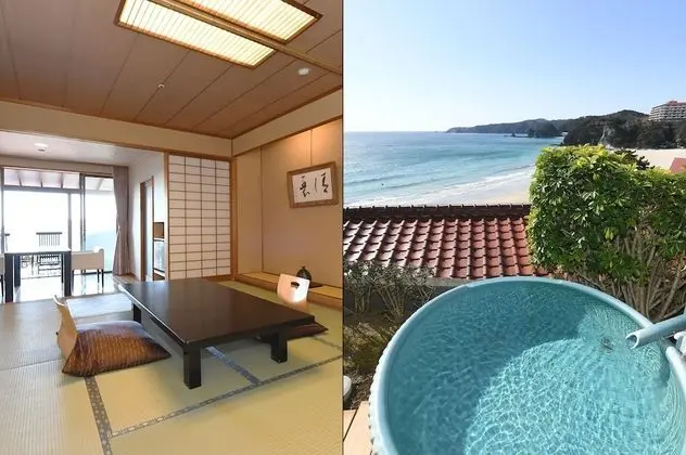 Traditional Oda, Sigara İçilmez, Plaj Manzaralı (Open Air Bath, Japanese style)