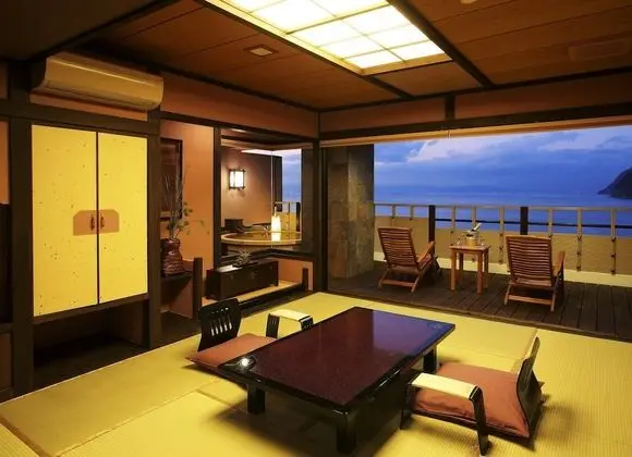 Traditional Oda, Sıcak Su Havuzu, Okyanus Manzaralı (Executive, Japanese Style)