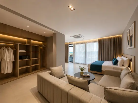 Standart Geniş Oda,Deniz ve Bahçe Manzaralı,Teraslı