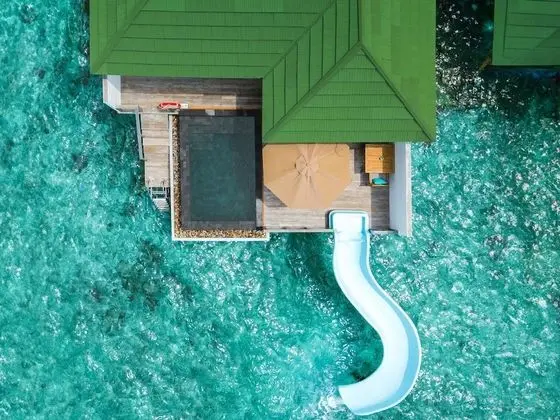 Lagoon Water Villa Pool + Slide