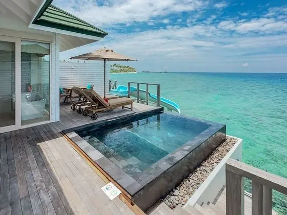 Lagoon Water Villa Pool + Slide