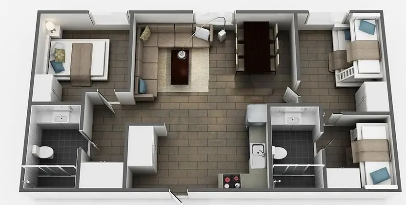 Skitorget 6 sengs leilighet Nr. 2