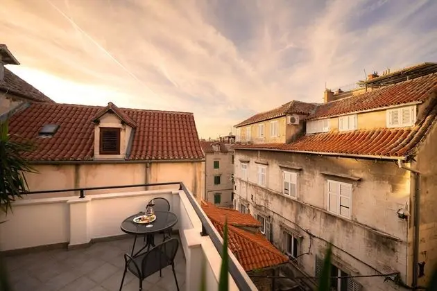Double Room with Terrace and View of the Historic Center, Twin Beds