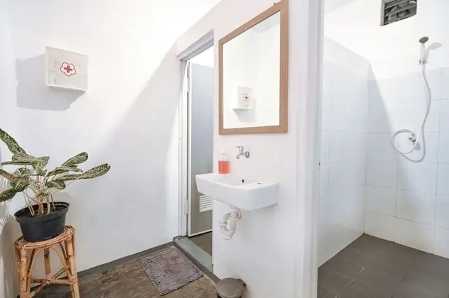 Basic Oda, 1 Büyük (Queen) Boy Yatak, Ortak Banyo