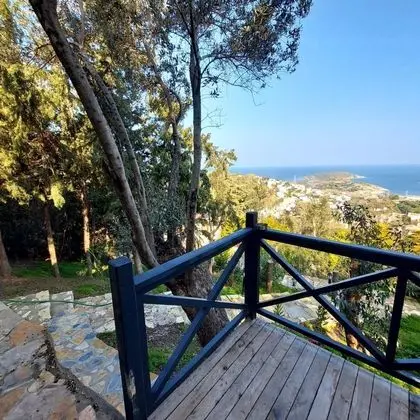 Asma Katlı Bungalow,Deniz ve Dağ Manzaralı,Verandalı