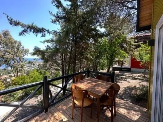 Asma Katlı Bungalow,Deniz ve Dağ Manzaralı,Verandalı