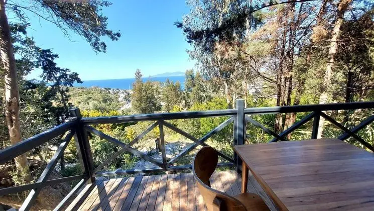 Asma Katlı Bungalow,Deniz ve Dağ Manzaralı,Verandalı