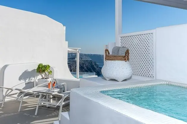 Senior Süit, Deniz Manzaralı (Outdoor Jetted Tub, Caldera View)