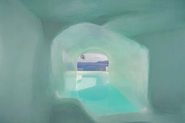 Superior Cave Suite with Semicovered Plunge Pool & Caldera View