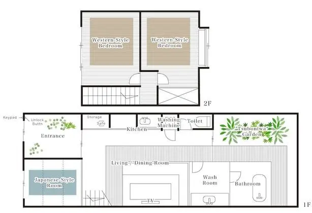Traditional Ev, 3 Yatak Odası, Küçük Mutfak, Bahçe Manzaralı (Non Smoking)