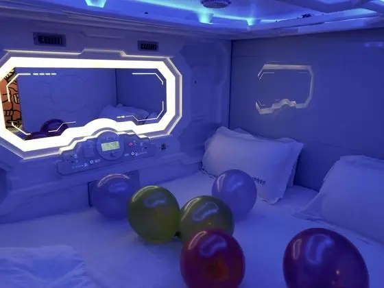 Double Bed Capsule Shared Bathroom
