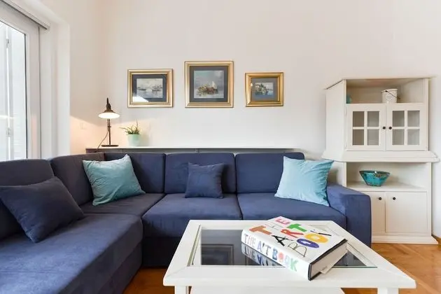 Deluxe Apart Daire, 2 Yatak Odası, Teras, Bahçe Manzaralı (Blue)