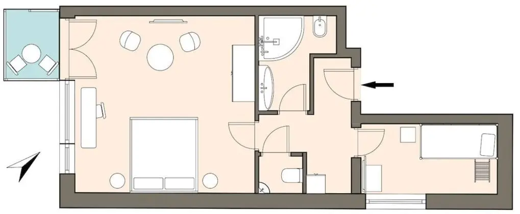 Junior Süit, Balkon, Bahçe Manzaralı