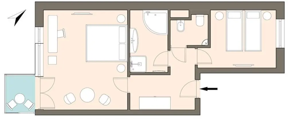 Süit, Balkon, Bahçe Manzaralı