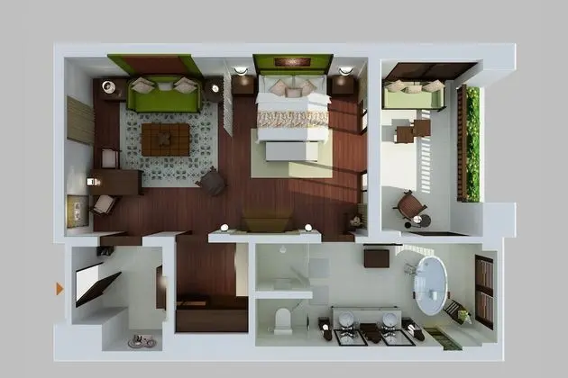 St Regis, Süit, 1 Yatak Odası, Bahçe Manzaralı