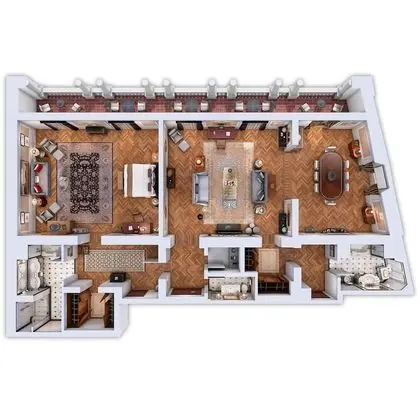 Presidential Süit, 1 En Büyük (King) Boy Yatak, Teras, Nehir Manzaralı (Non Smoking)