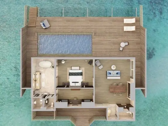 Villa, 1 Yatak Odası, Deniz Üstü