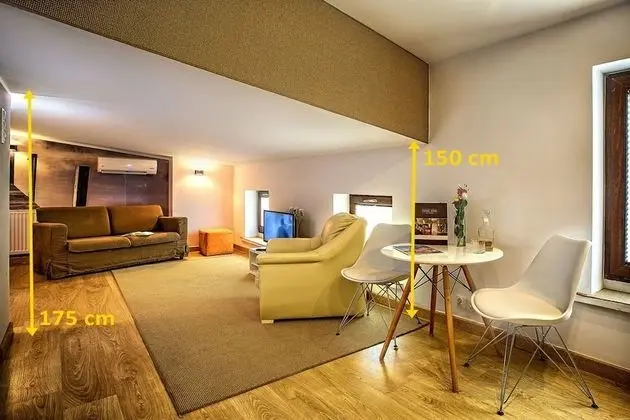 Small Studio Apartment in the attic (lowest ceiling height 150 cm)