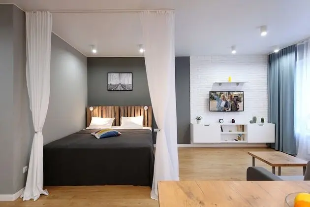 Design Apart Daire, 1 Yatak Odası, Mutfak, Nehir Manzaralı (57 Oktyabrskaya street)