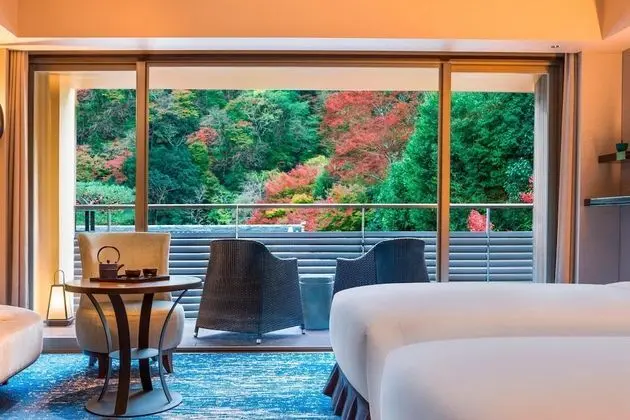 Oda, 2 Tek Kişilik Yatak, Balkon, Manzaralı (Tsukinone, Arashiyama View)
