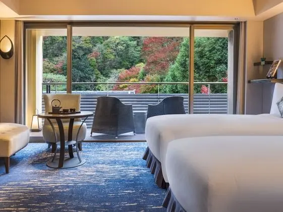 Oda, 2 Tek Kişilik Yatak, Balkon, Manzaralı (Tsukinone, Arashiyama View)