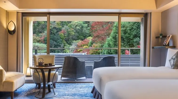 Oda, 2 Tek Kişilik Yatak, Balkon, Manzaralı (Tsukinone, Arashiyama View)