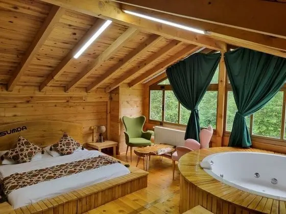 Balayı Suit Dağ Evi -2- (Şömine, Jakuzi, Sauna)