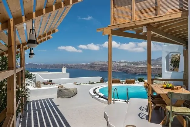 Summer Lovers Villa Private Pool - Private Spa and Panoramic Caldera View