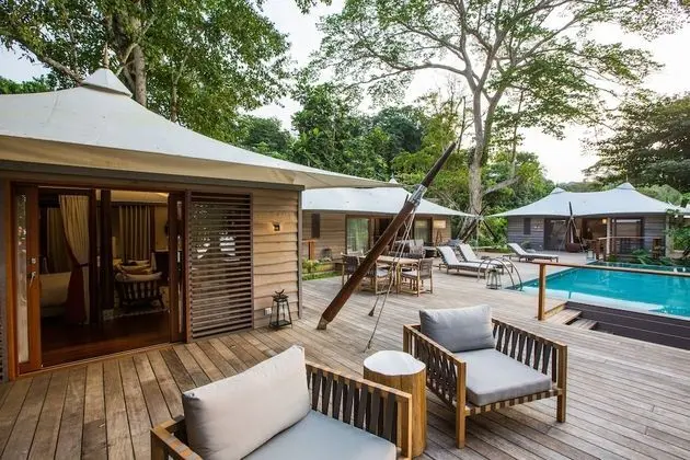 Luxury Villa, 3 Yatak Odası, Denize Sıfır (Tented Villa)