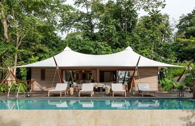Luxury Villa, 3 Yatak Odası, Denize Sıfır (Tented Villa)