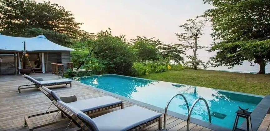 Luxury Villa, 3 Yatak Odası, Denize Sıfır (Tented Villa)
