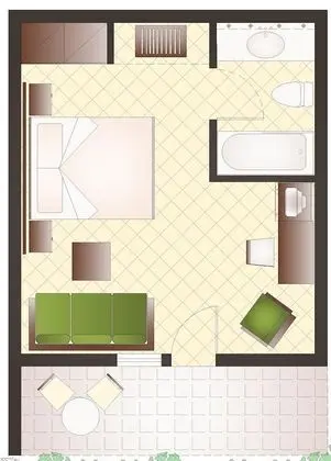 Bungalov, Bahçe Manzaralı