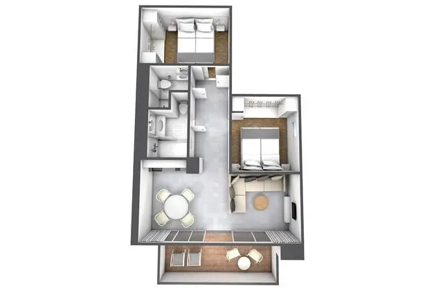 Apart Daire, 2 Yatak Odası, Deniz Manzaralı