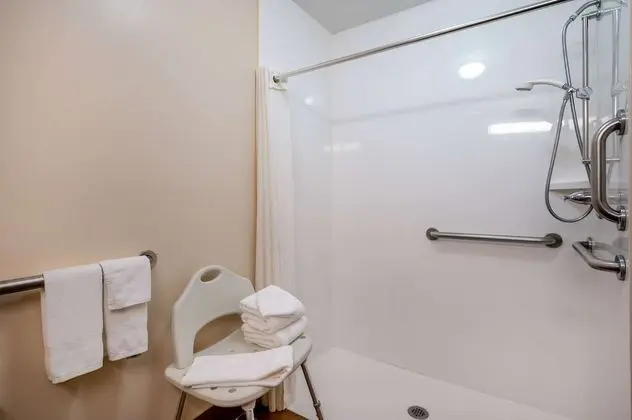 Oda, 1 Büyük (Queen) Boy Yatak, Engellilere Uygun, Sigara İçilmez (Roll-In Shower/Mobility)