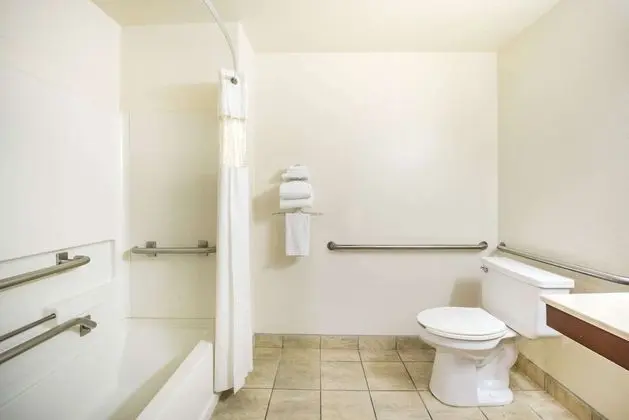 Oda, 1 Büyük (Queen) Boy Yatak, Engellilere Uygun, Sigara İçilmez (Tub with Grab Bars)