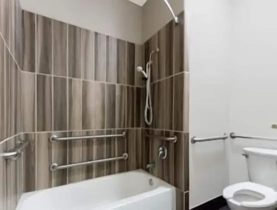 Oda, 1 Büyük (Queen) Boy Yatak, Engellilere Uygun (Hearing Accessible, Roll-In Shower)