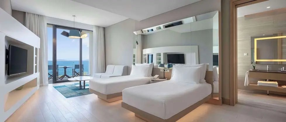 Premium Oda, 2 Tek Kişilik Yatak, Balkon