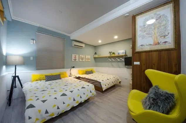 Design Dört Kişilik Oda, 2 Çift Kişilik Yatak