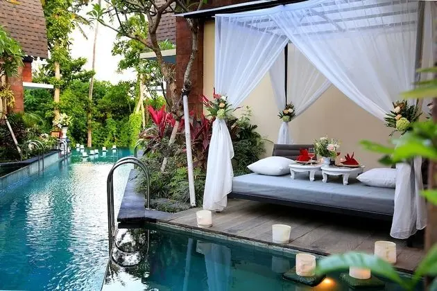 Villa, 1 Yatak Odası, Balkon, Havuz Manzaralı