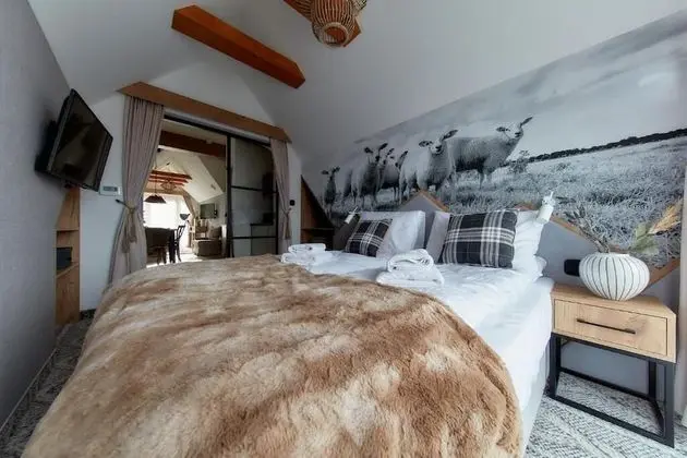 Deluxe Apart Daire, 1 En Büyük (King) Boy Yatak ve Çekyat, Dağ Manzaralı